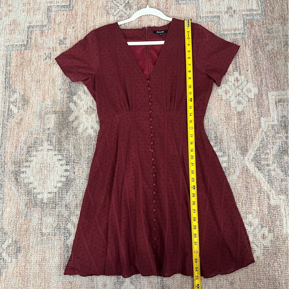 Madewell Button Front Swing Dress in Swiss Dot - Picture 13 of 16